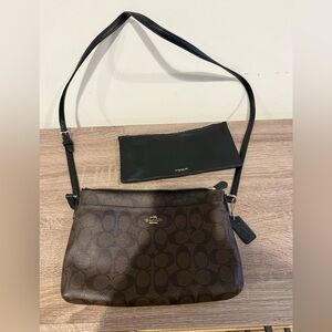 Signature Coach Cross Body Purse with Check Wallet insert